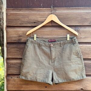 Nevada Cotton Khaki Shorts - high rise -  13-14